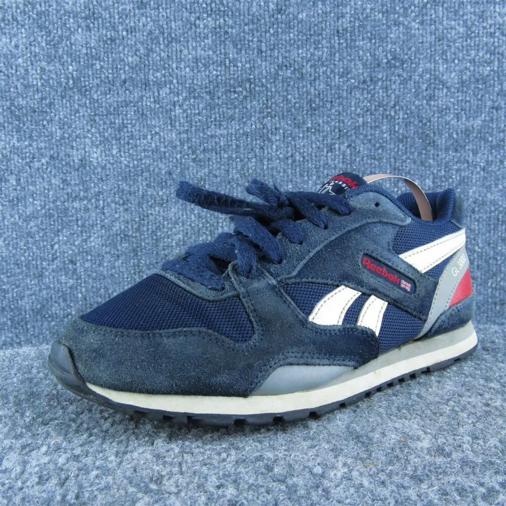 Reebok Boys Sneaker Shoes Sz Y 3 Medium Athletic Blue Leather Lace Up